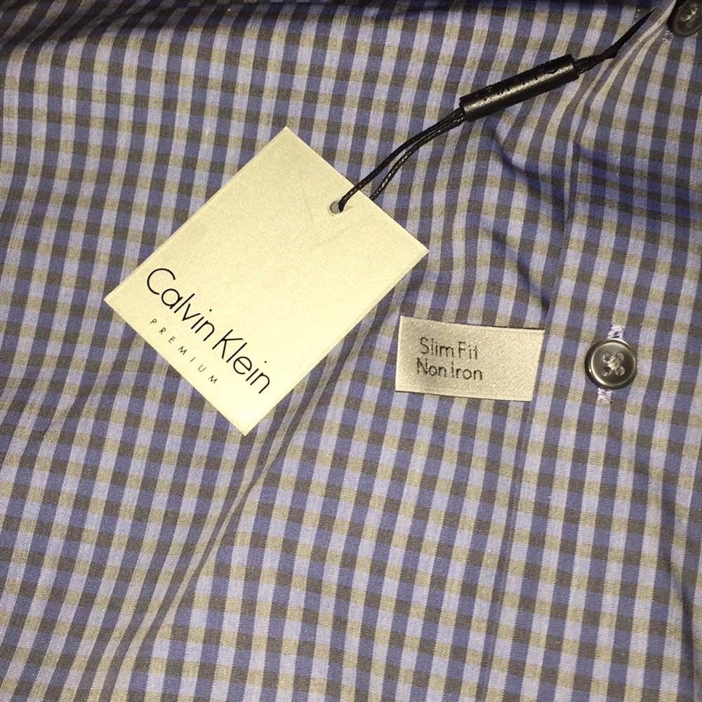 men’s Calvin Klein button down shirt 16 1/2 34/35 - Picture 3 of 6